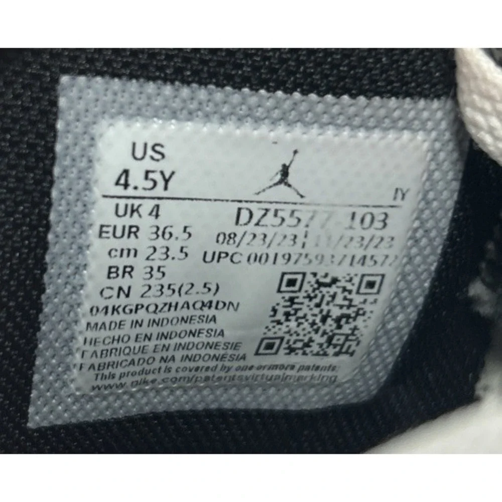 Nike Air Jordan 'MVP' (GS) Sz 4.5, Women's 6 White/Green‎ Glow/Black DZ5577-103